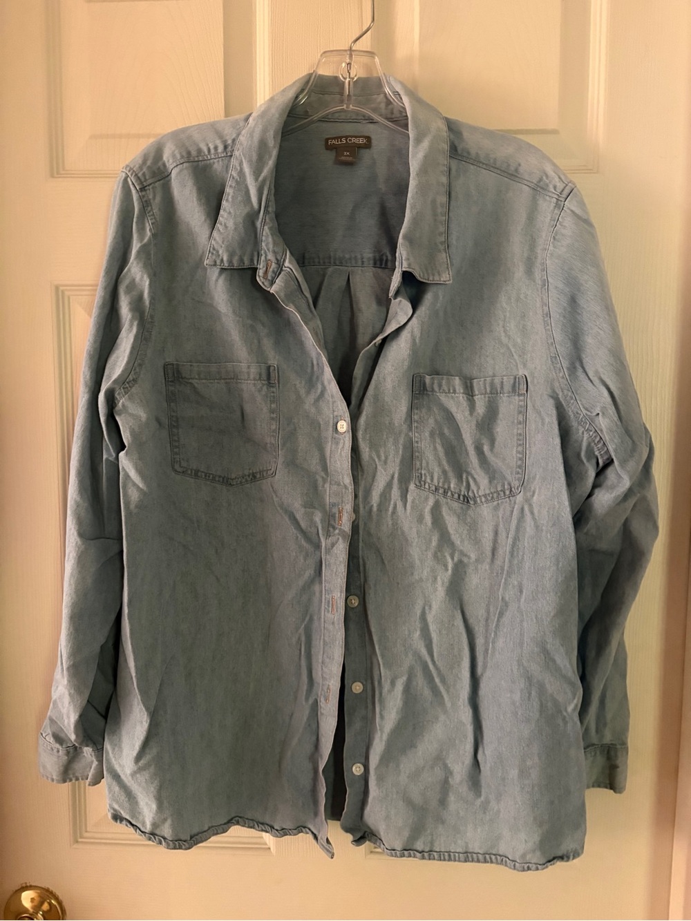 Falls Creek Denim Shirt in Faded Blue
